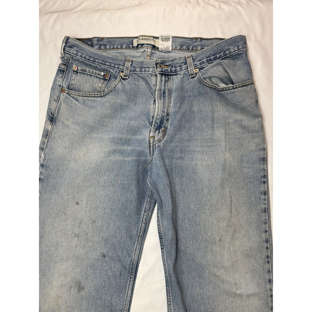Levi's 550 Jeans Mens 38x30 Blue Washed Denim Relaxed Fit Straight Leg Y2K Vtg - Picture 2 of 8